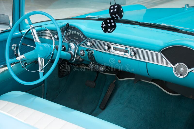 Interior Dashboard of Classic 1956 Convertible