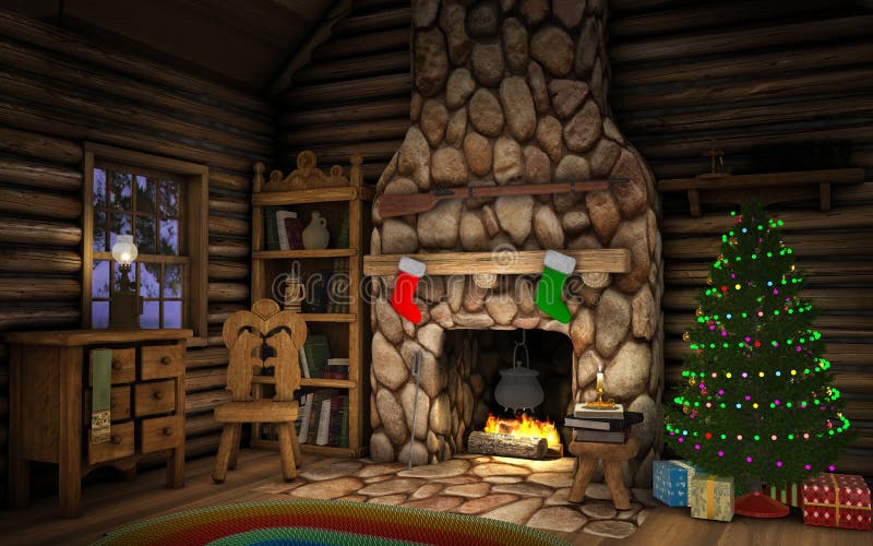 Interior de la cabina de la Navidad