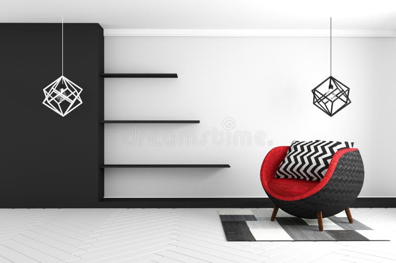 Interior de la sala de estar con la butaca y el gabinete azules, del terciopelo representación 3D libre illustration Interior de la sala de estar con la butaca y el gabinete azules, del terciopelo representación 3D libre illustration