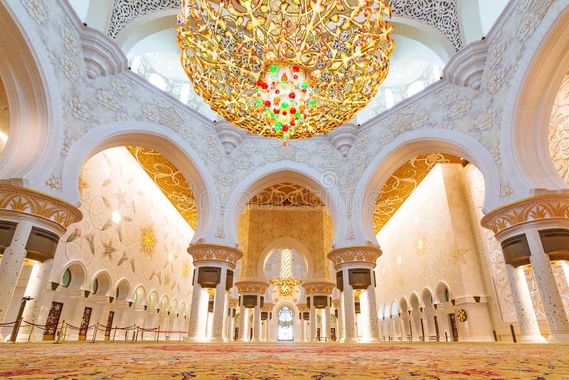  Interior  De Sheikh Zayed Grand Mosque  Em Abu Dhabi Foto  de 