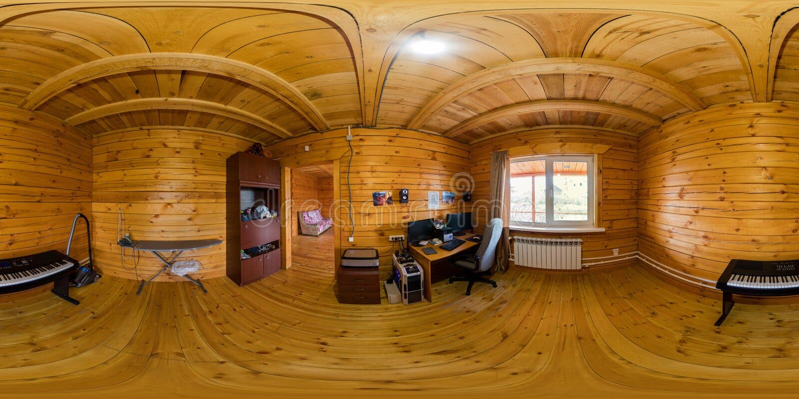 Sala De Jogos Para Crianças Com Bolas Coloridas E Uma Lâmina De Plástico .  Panorama Cilíndrico 360 Imagem de Stock - Imagem de sala, textura: 177543037