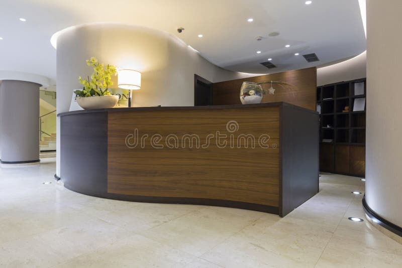 Interior of a hotel - reception area. Interior of a hotel - reception area.