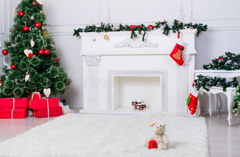 Interior decoration: Christmas living room interior decoration w