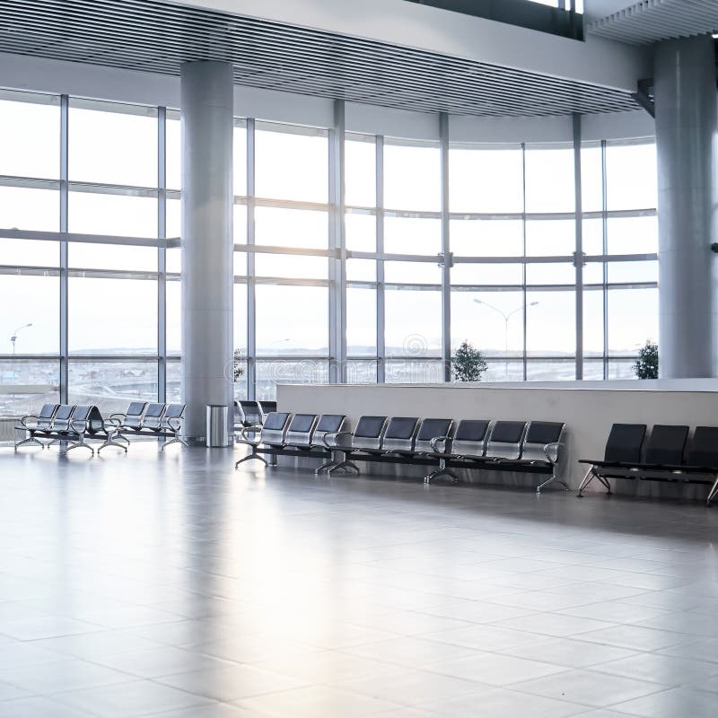 Empty Waiting Room At The Airport, Bus Or Train Station Stock Photo ...