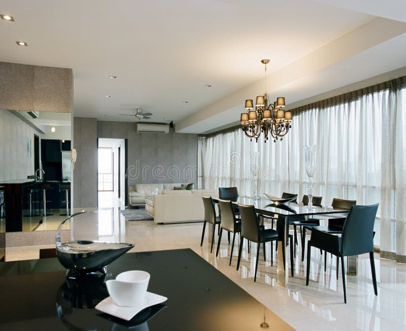 Interior design - dining area royalty free stock image Interior design - dining area royalty free stock image