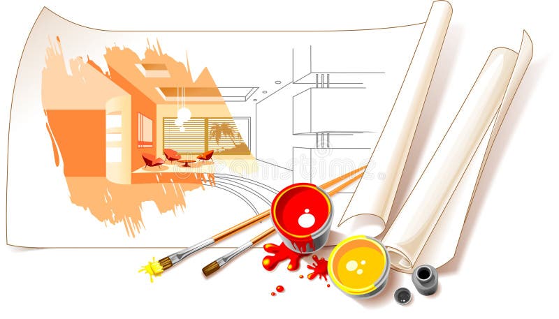  Interior  Design Drawings stock illustration Illustration 