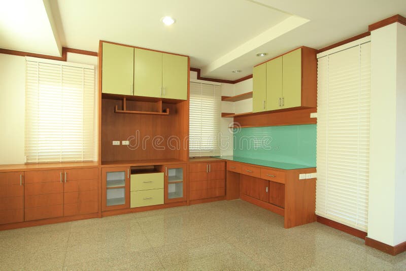 Interior design of living room stock image