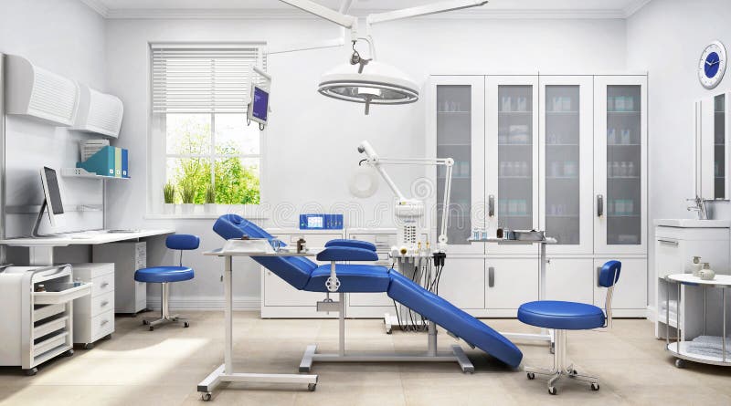 Modern Interior Design of a Medical Clinic Stock Illustration - Illustration of dentistry, center: 143624472
