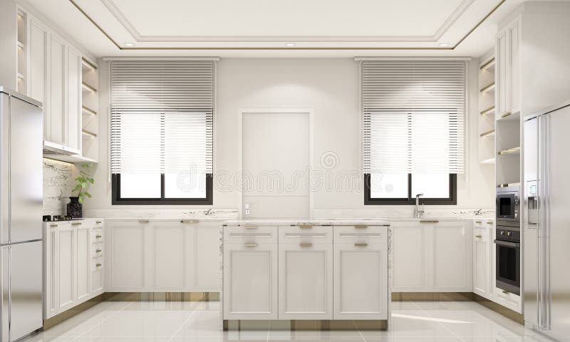 Interior Design Modern Classic Style Stock Illustration - Illustration