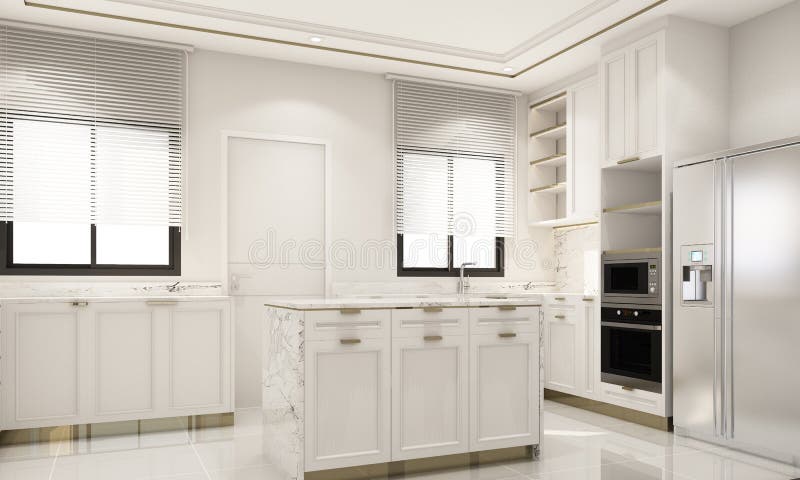 Interior Design Modern Classic Style Stock Illustration - Illustration