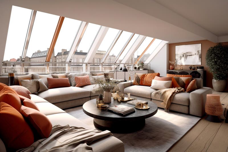 25 Penthouse Design Ideas for a Luxurious Urban Retreat - Penthouse Apartment Modern Style With Statement Furniture Pieces