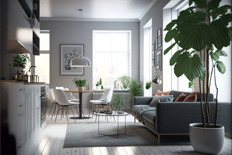 View of Looking Through the Scandinavian Apartment: A Warm, Neutral Interior