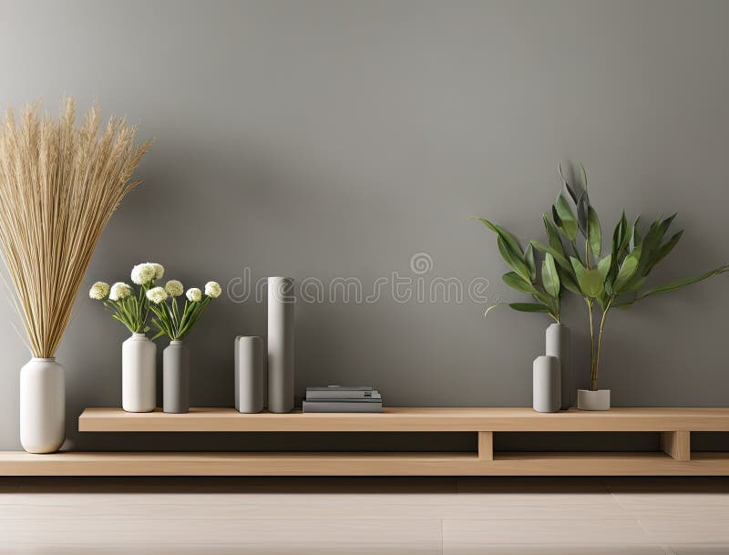 Interior design, vase stock illustration. Illustration of interior