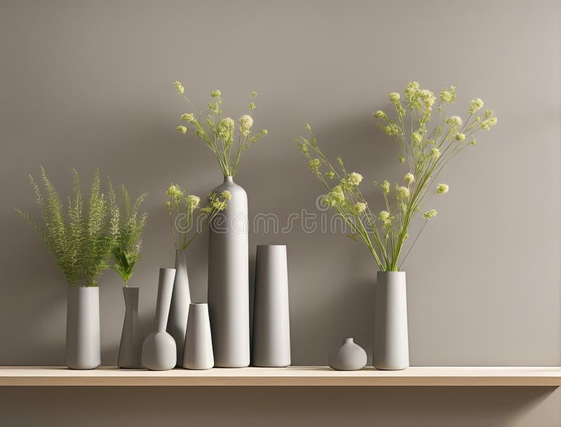 Interior design, vase stock photo. Image of tree, indoor 265290940