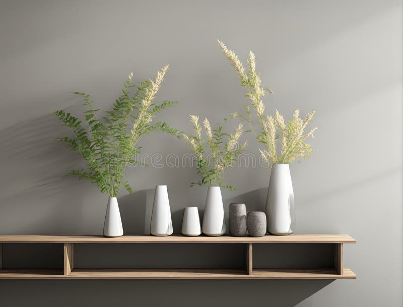 Interior design, vase stock illustration. Illustration of design