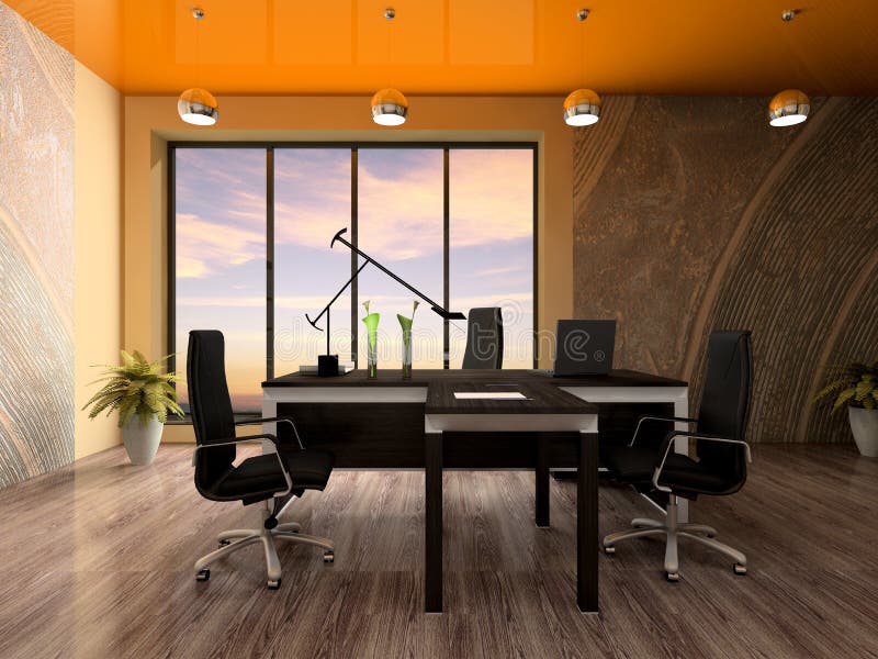 Interior do escritório moderno ilustração royalty free Interior do escritório moderno ilustração royalty free
