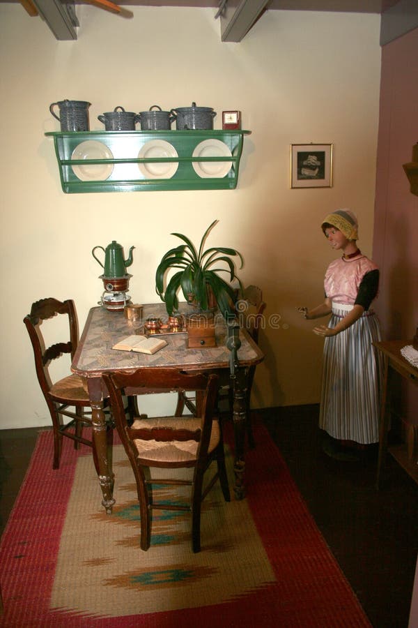 Interior do museu de Urk na antiga câmara municipal fotos de stock royalty free