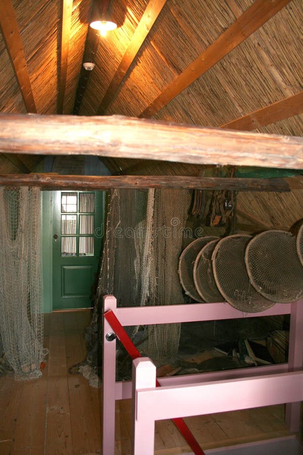 Interior do museu de Urk na antiga câmara municipal foto de stock