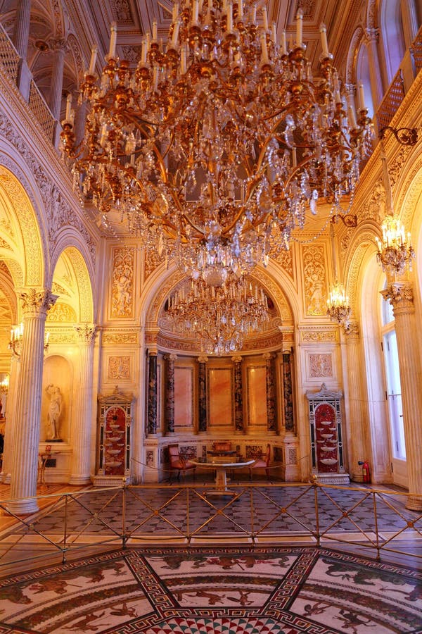 Interior do palácio do inverno do eremitério do estado imagem de stock royalty free
