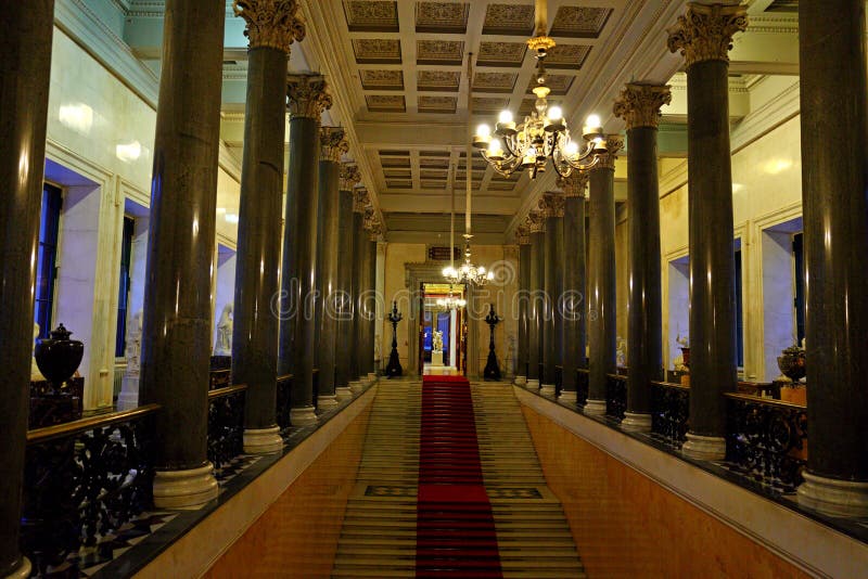 Interior do palácio do inverno do eremitério do estado imagens de stock
