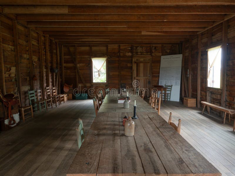 Interior do pavilhão texas, com a réplica da declaração de independência no estado washingtononthebrazos imagens de stock