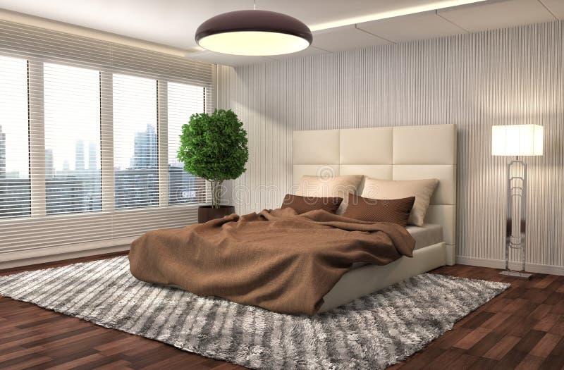 Interior do quarto ilustração 3D ilustração royalty free Interior do quarto ilustração 3D ilustração royalty free