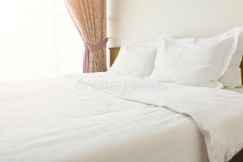 Interior of double bed hotel bedroom royalty free stock photo Interior of double bed hotel bedroom royalty free stock photo