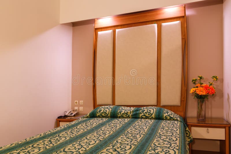 Interior of a Double Bed Hotel Resort Room Stock Photo Image of