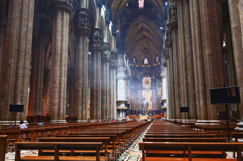 The interior of Duomo Milan