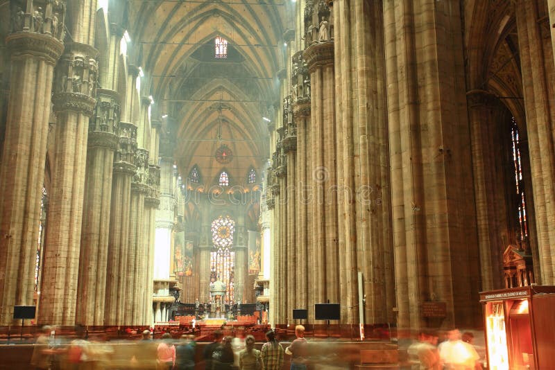 The interior of Duomo Milan