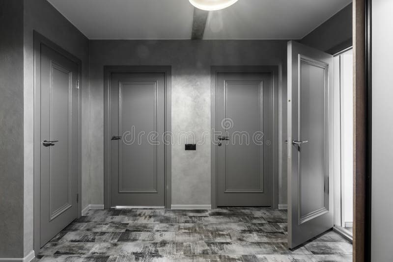 Interior and Entrance Doors in the New Apartment Stock Photo Image of
