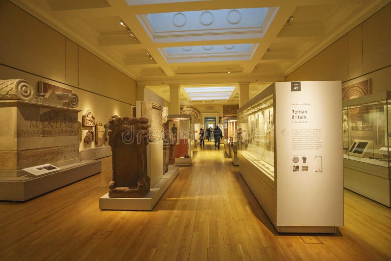 Interior and Exhibits from Different Parts of the Famous British Museum ...