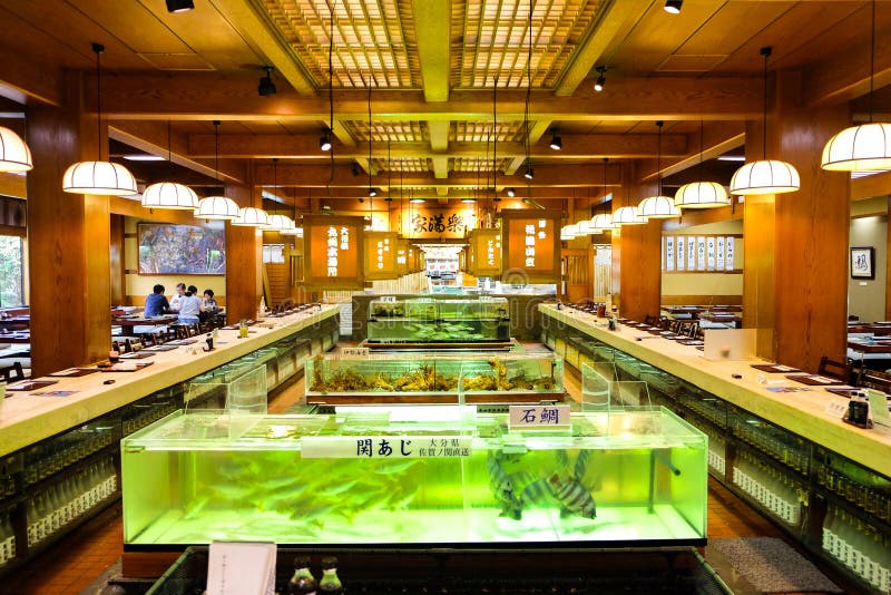 The Interior Of Famous Japanese Restaurant In Fukuoka Japan