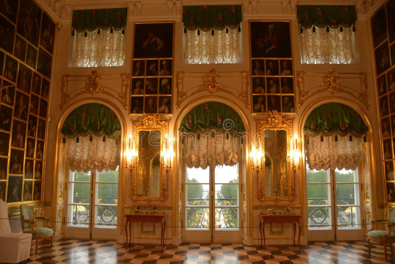 Interior of Grand palace in Peterhof