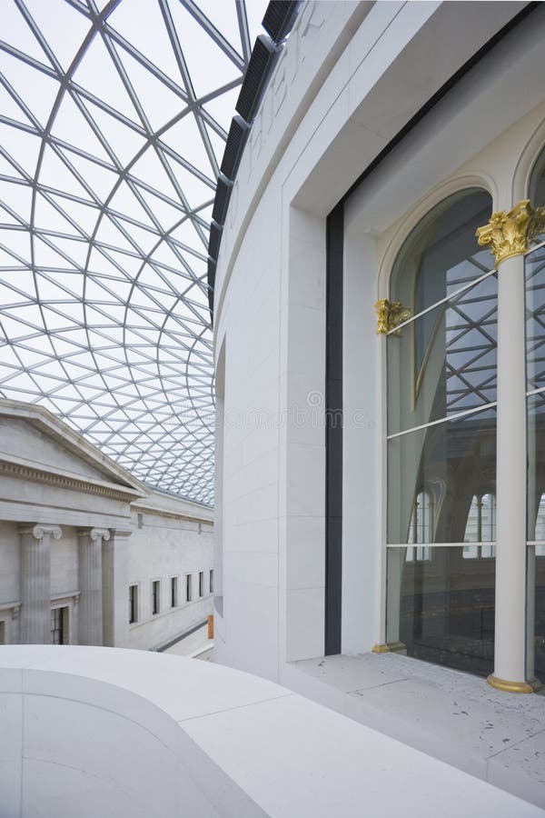 Interior of Great Hall in British Museum. royalty free stock image