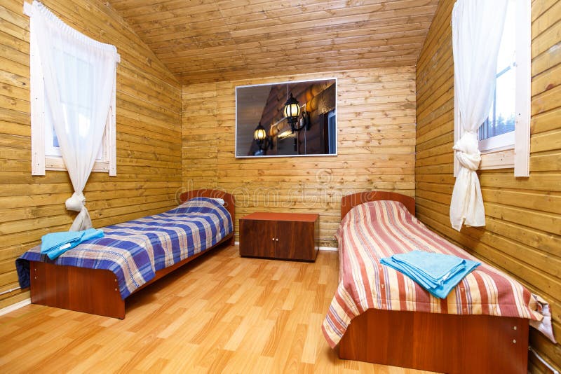 Interior of guest room in village house stock photography Interior of guest room in village house stock photography