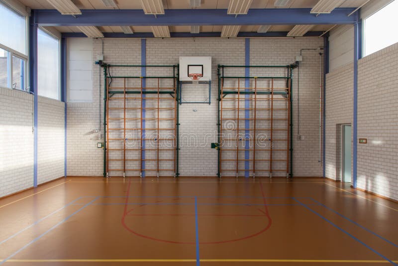 Interior of a gym at school royalty free stock photography