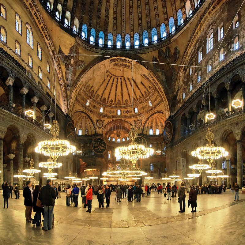 Interior of the Hagia Sophia in Istanbul royalty free stock images Interior of the Hagia Sophia in Istanbul royalty free stock images