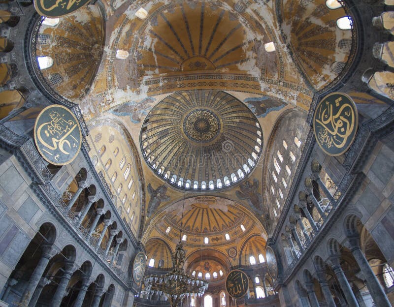 Interior of the Hagia Sophia in Istanbul