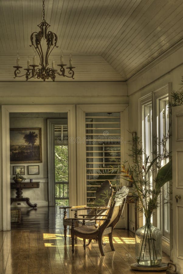 Interior view of historic plantation home. Interior view of historic plantation home