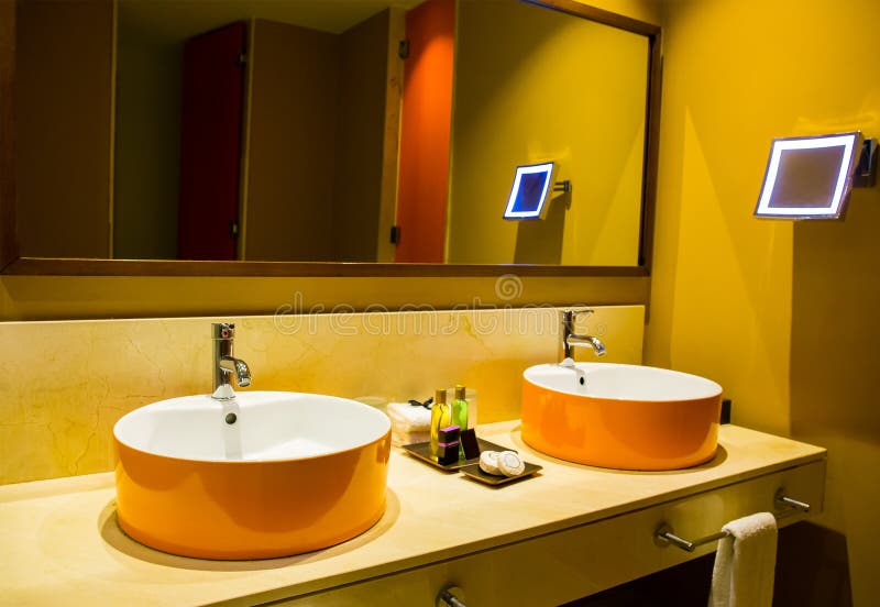 Interior of a hotel bathroom