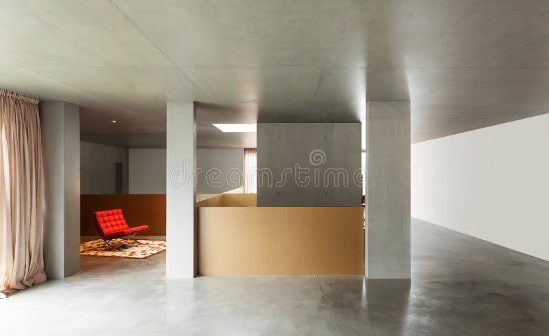 Interior house, concrete wall royalty free stock image