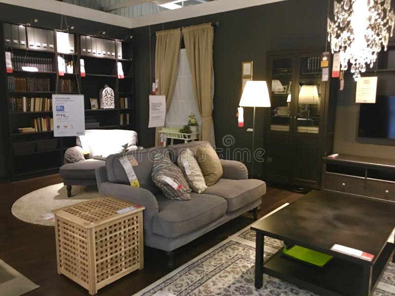 Interior of the Ikea store with unidentified people and brand or logo. royalty free stock photos Interior of the Ikea store with unidentified people and brand or logo. royalty free stock photos