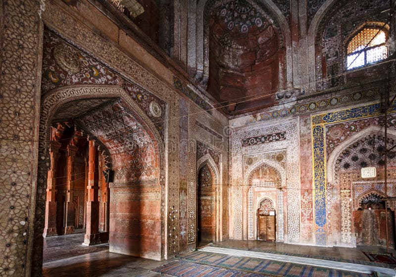 Interior of the Jama Masjid Mosque in Fatehpur Sikri, Agra, Uttar Pradesh, India, Asia