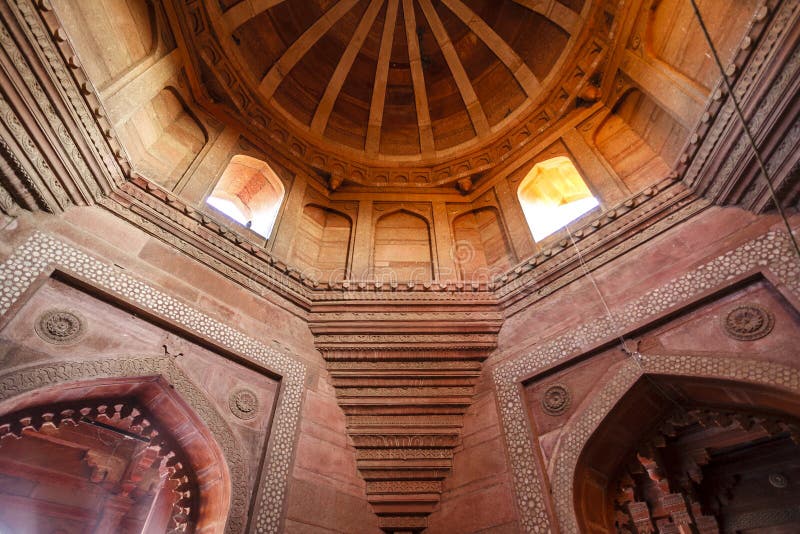 Interior of the Jama Masjid Mosque in Fatehpur Sikri, Agra, Uttar Pradesh, India, Asia