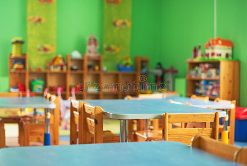 Interior of kindergarten.