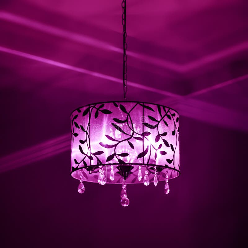 Interior lampshade purple and pink color lighting dark mood royalty free stock photos Interior lampshade purple and pink color lighting dark mood royalty free stock photos