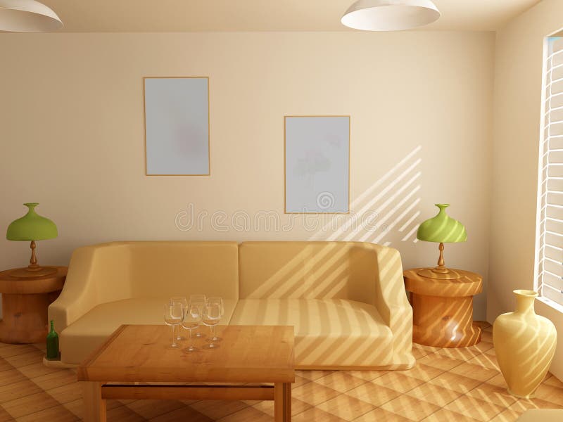 Interior in light tones vector illustration
