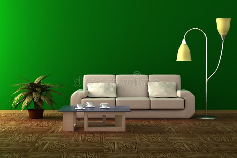 Interior of a living room. vector illustration