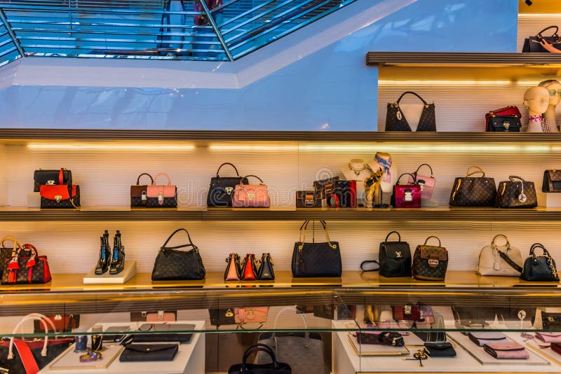 Interior of Louis Vuitton Fashion House in Singapore Editorial Stock ...